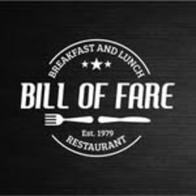 Bill of Fare